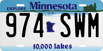 MN license plate 974SWM