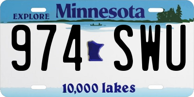 MN license plate 974SWU