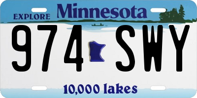 MN license plate 974SWY