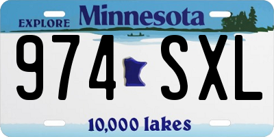 MN license plate 974SXL