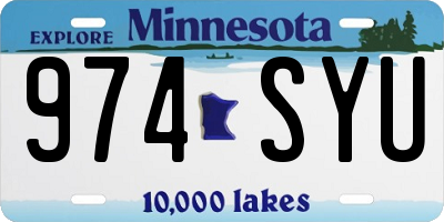 MN license plate 974SYU