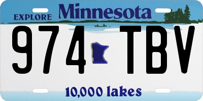 MN license plate 974TBV