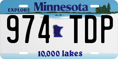 MN license plate 974TDP