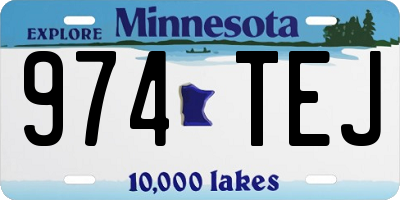 MN license plate 974TEJ