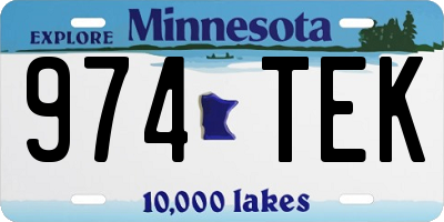 MN license plate 974TEK