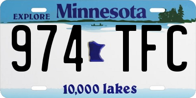 MN license plate 974TFC