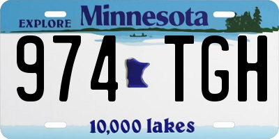 MN license plate 974TGH