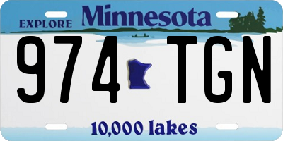 MN license plate 974TGN