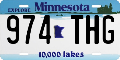 MN license plate 974THG