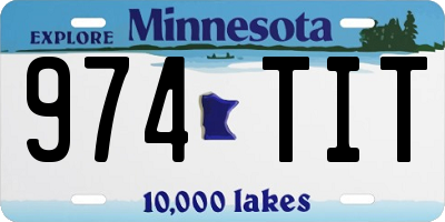 MN license plate 974TIT