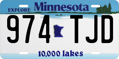 MN license plate 974TJD