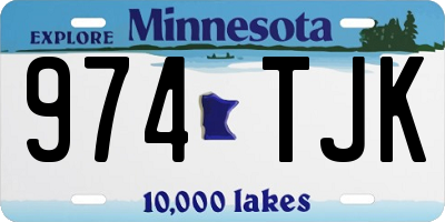 MN license plate 974TJK