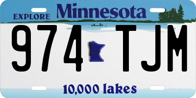 MN license plate 974TJM