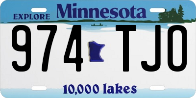MN license plate 974TJO