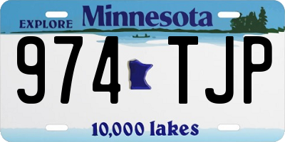 MN license plate 974TJP