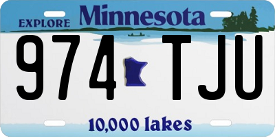 MN license plate 974TJU