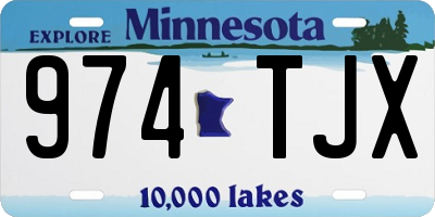 MN license plate 974TJX