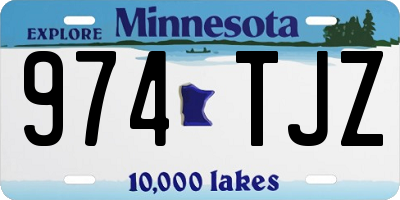 MN license plate 974TJZ