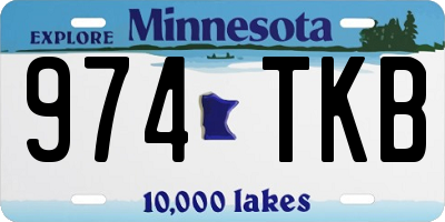 MN license plate 974TKB