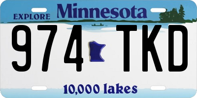 MN license plate 974TKD