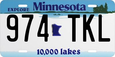 MN license plate 974TKL