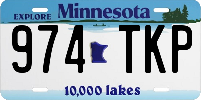 MN license plate 974TKP
