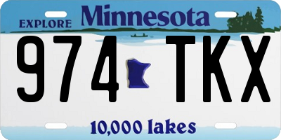 MN license plate 974TKX