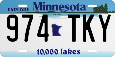 MN license plate 974TKY