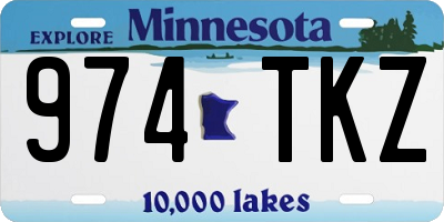 MN license plate 974TKZ