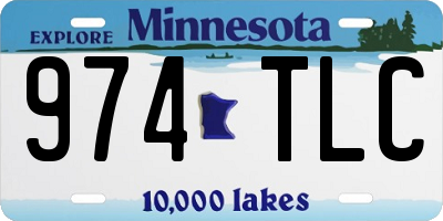 MN license plate 974TLC