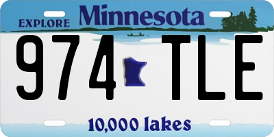 MN license plate 974TLE