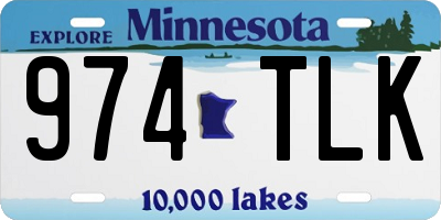 MN license plate 974TLK