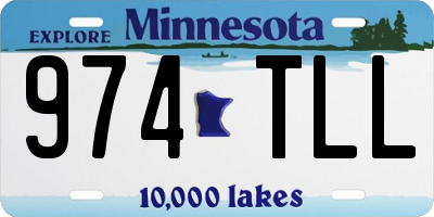MN license plate 974TLL