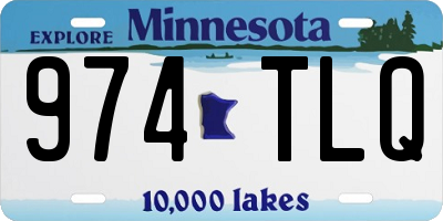MN license plate 974TLQ