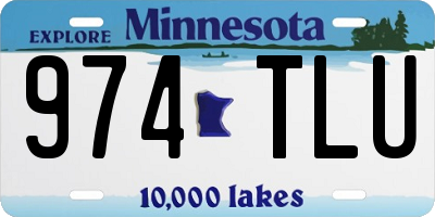 MN license plate 974TLU