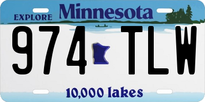MN license plate 974TLW
