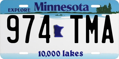 MN license plate 974TMA