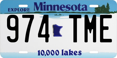 MN license plate 974TME