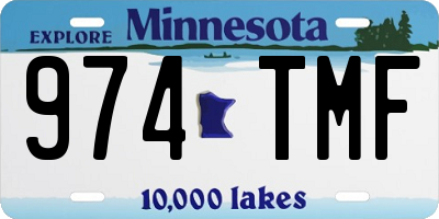 MN license plate 974TMF