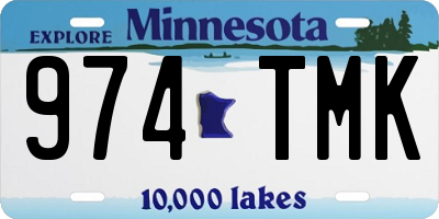 MN license plate 974TMK