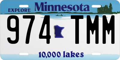 MN license plate 974TMM