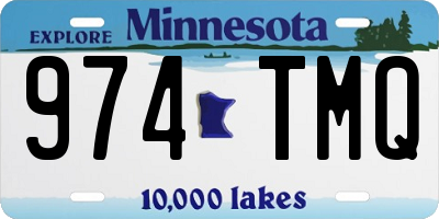 MN license plate 974TMQ