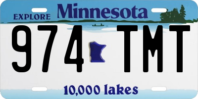 MN license plate 974TMT