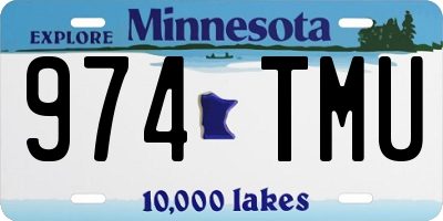 MN license plate 974TMU