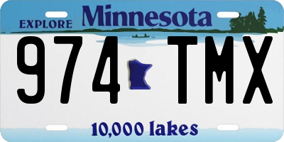 MN license plate 974TMX