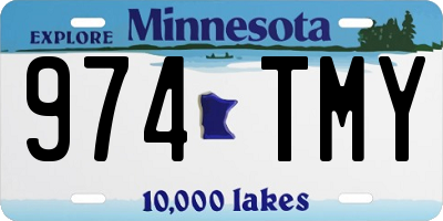 MN license plate 974TMY