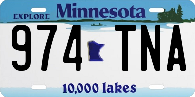 MN license plate 974TNA