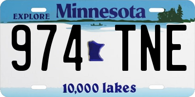 MN license plate 974TNE