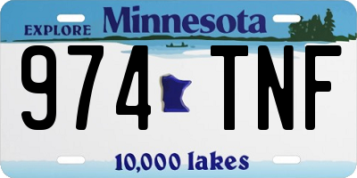 MN license plate 974TNF