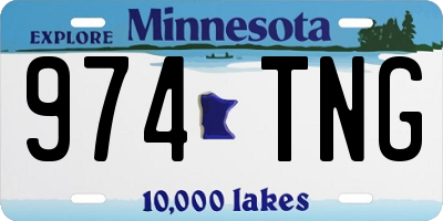 MN license plate 974TNG